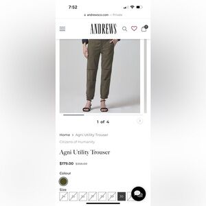 Citizens of humanity Agni Utility Trouser